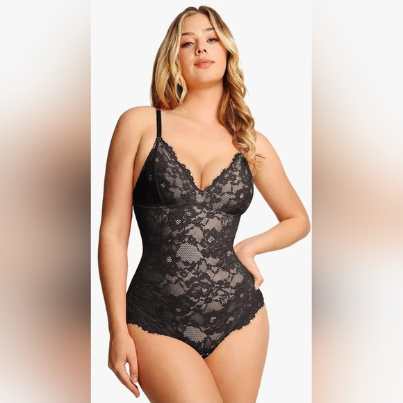 Popilush Elegant Black Lace Bodysuit 3xl - Picture 1 of 6